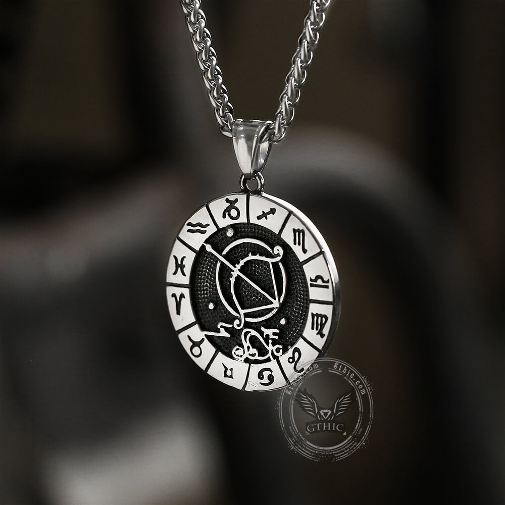 Sagittarius Stainless Steel Pendant 04 | Gthic.com