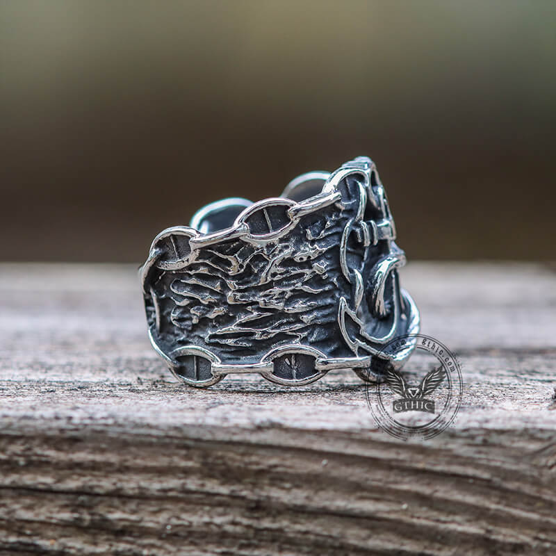Sailor Anchor Stainless Steel Marine Ring | Gthic.com