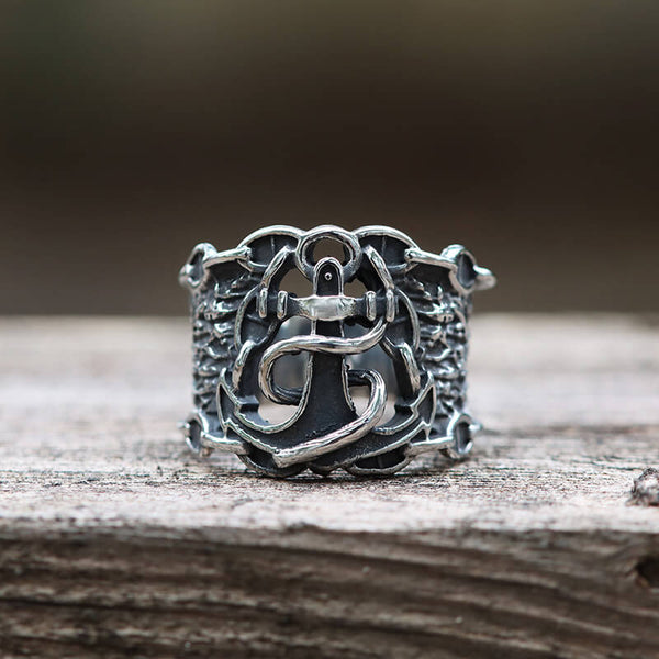 Sailor Anchor Stainless Steel Marine Ring | Gthic.com