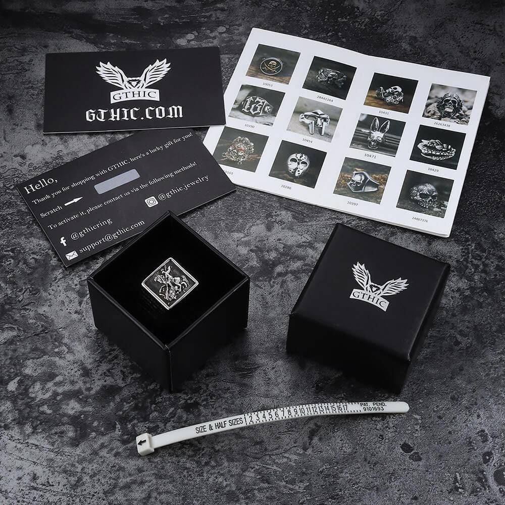 Saint George and the Dragon Stainless Steel Ring