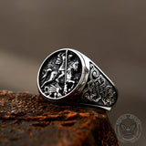 Saint Michael Stainless Steel Religion Ring | Gthic.com