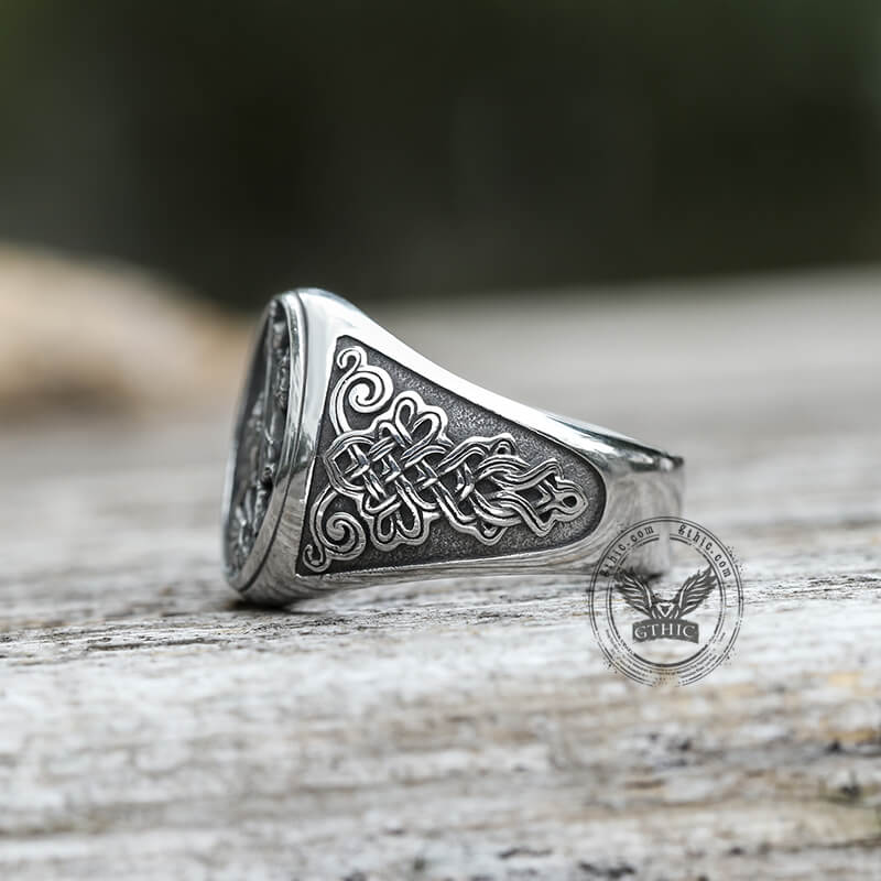 Saint Michael Stainless Steel Religion Ring | Gthic.com