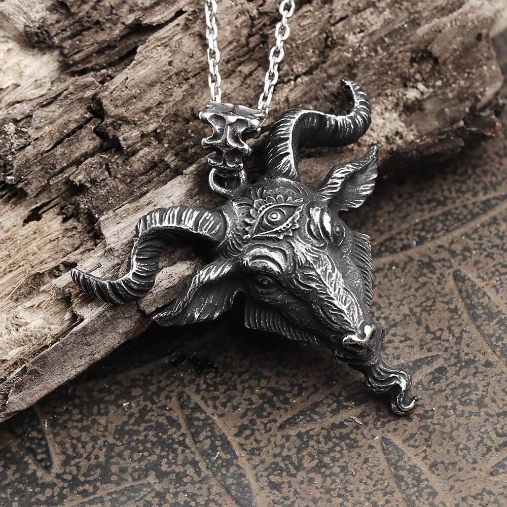 Satan Devil Goat Stainless Steel Pendant01 | Gthic.com