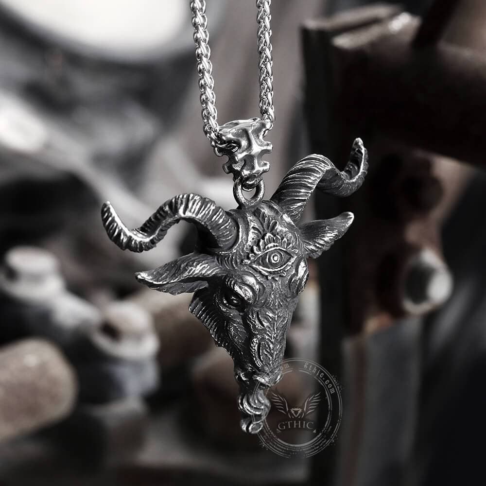 Satan Devil Goat Stainless Steel Pendant03 | Gthic.com