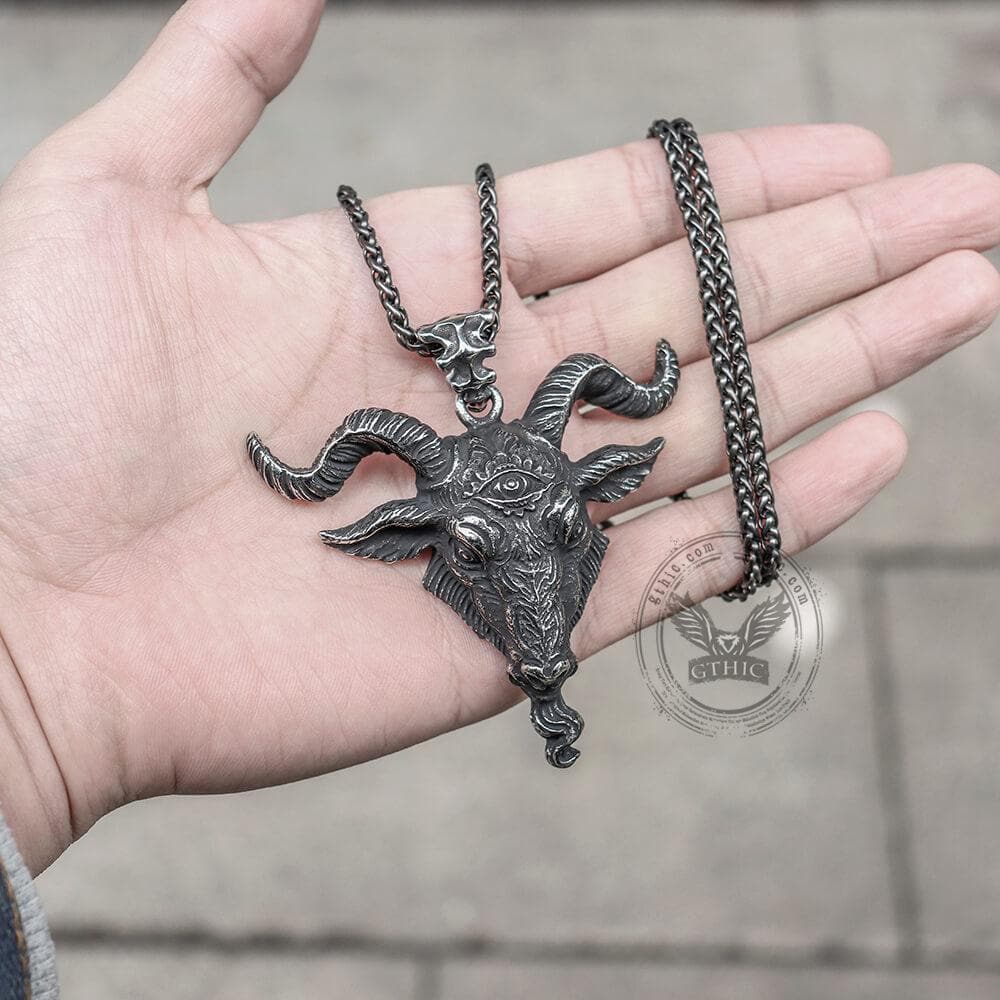 Satan Devil Goat Stainless Steel Pendant02 | Gthic.com