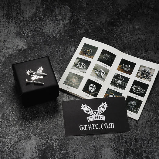 Screw Sterling Silver Punk Stud Earrings