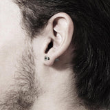 Screw Sterling Silver Punk Stud Earrings | Gthic.com