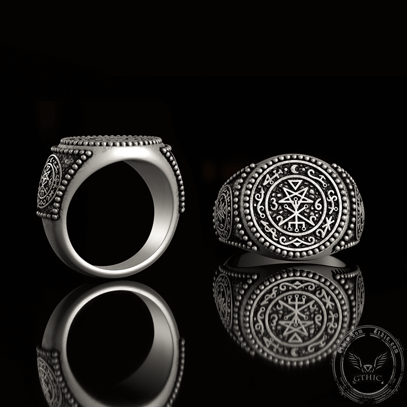 Seal of Lilith Sterling Silver Talisman Ring | Gthic.com