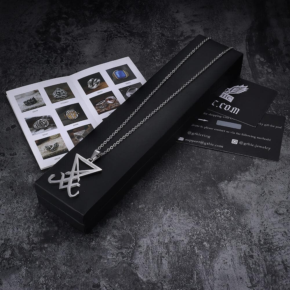 Seal of Lucifer Nephilim Satan Stainless Steel Necklace - GTHIC