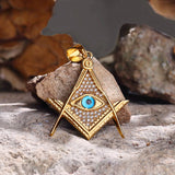 AG All-Seeing Stainless Steel Mason Pendant | Gthic.com