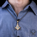 AG All-Seeing Stainless Steel Mason Pendant