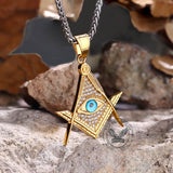 AG All-Seeing Stainless Steel Mason Pendant | Gthic.com