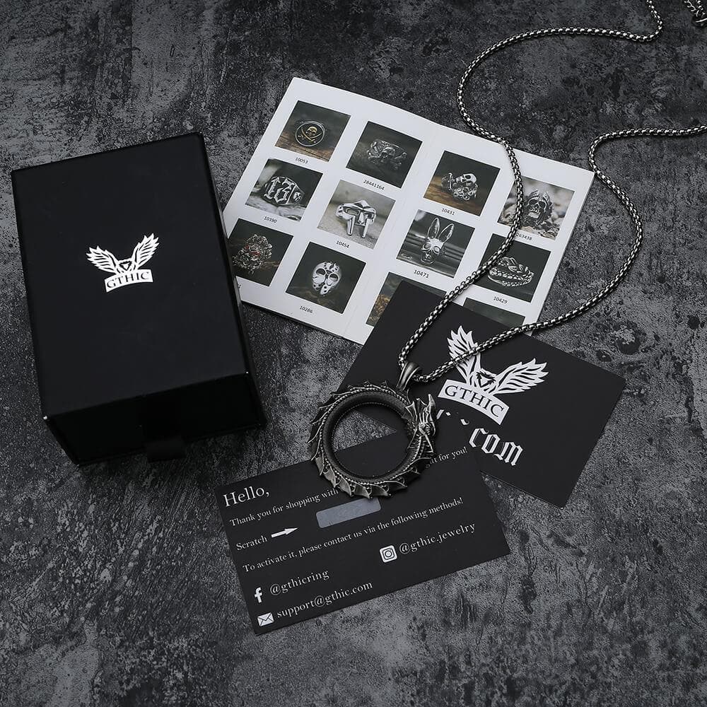 Self-Devourer Pure Tin Ouroboros Necklace