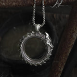 Self-Devourer Pure Tin Ouroboros Necklace | Gthic.com