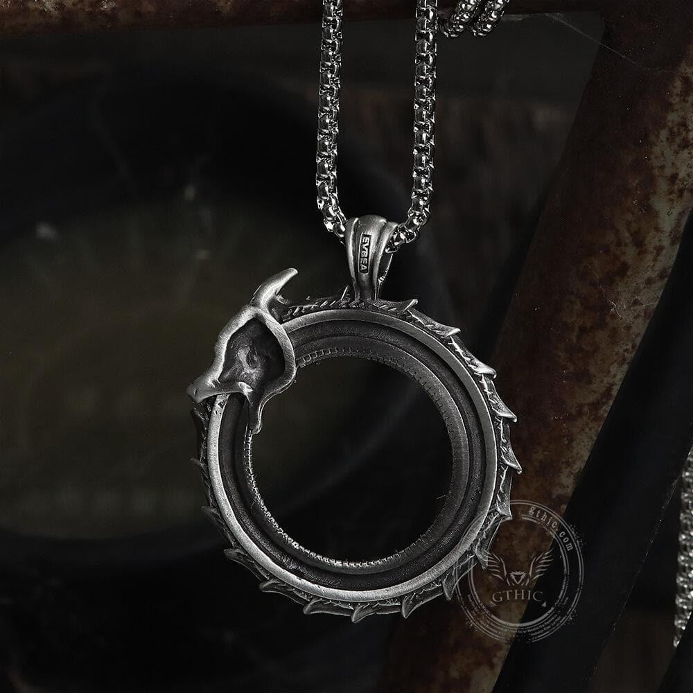 Self-Devourer Pure Tin Ouroboros Necklace – GTHIC