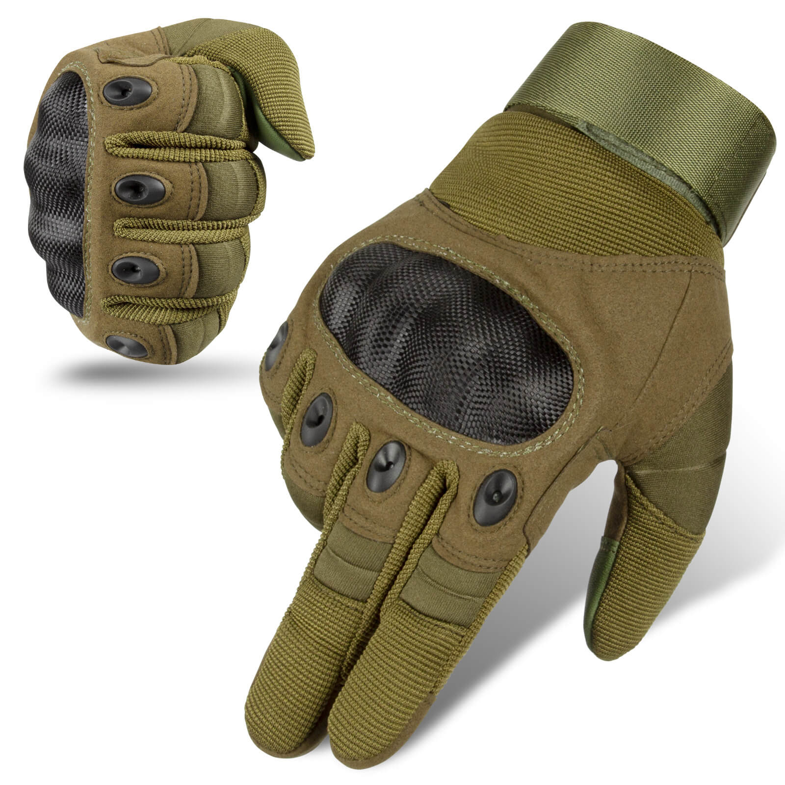 Shock Resistant Touchscreen Leather Biker Gloves | Gthic.com