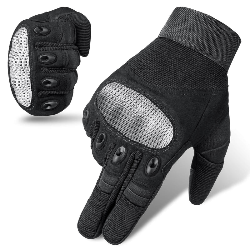 Shock Resistant Touchscreen Leather Biker Gloves | Gthic.com