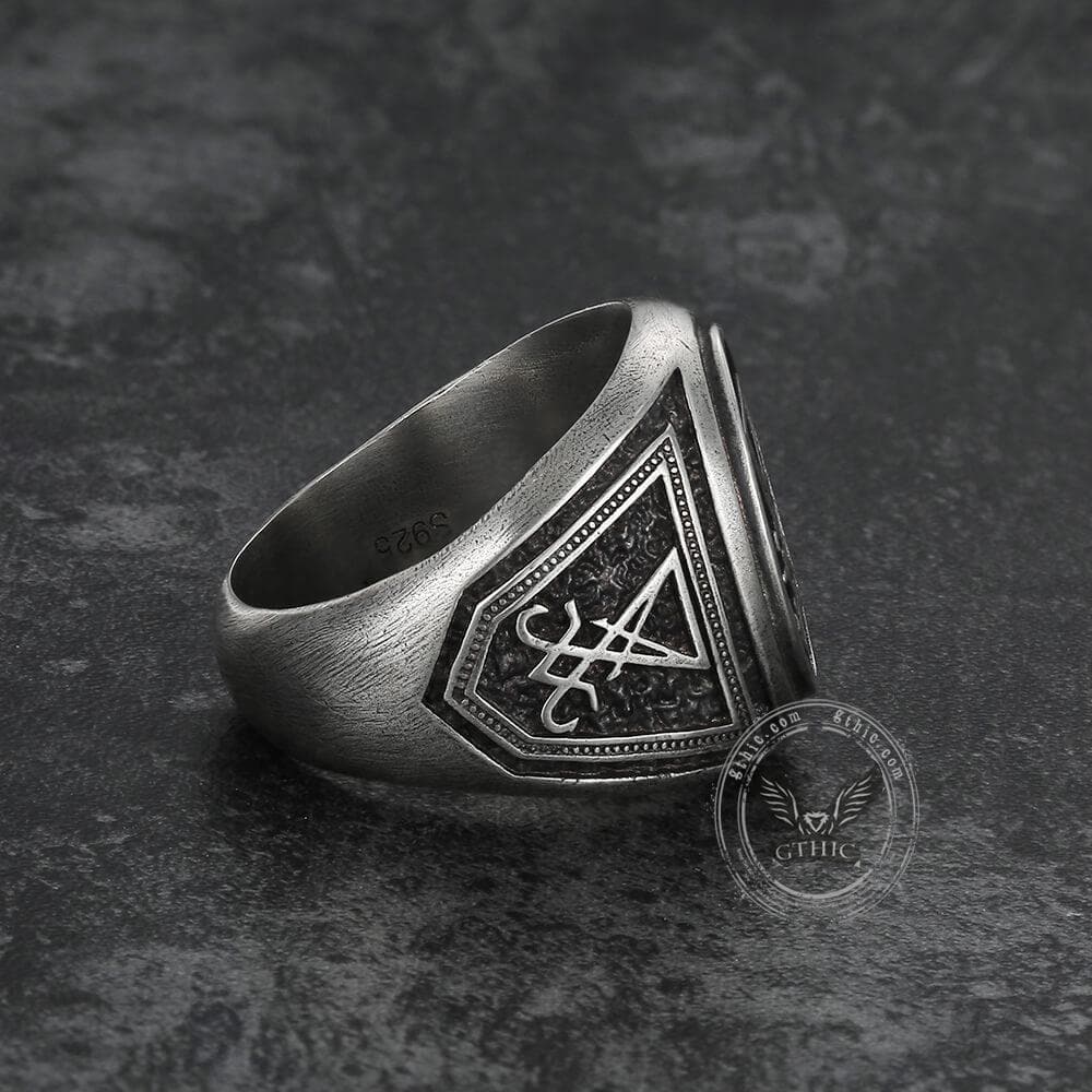 Sigil Of Lucifer Sterling Silver Ring – GTHIC
