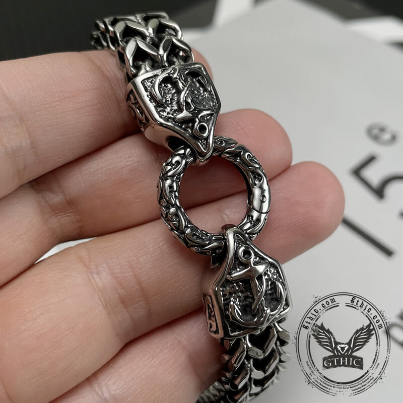 Simple Anchor Stainless Steel Wheat Chain Bracelet | Gthic.com