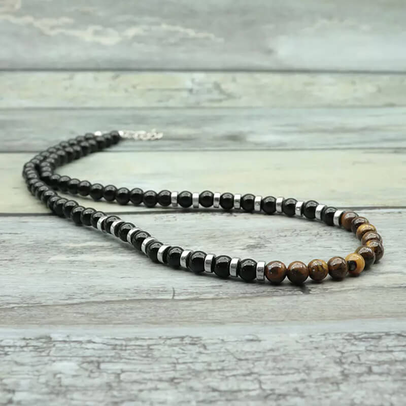 Simple Beaded Stainless Steel Surfer Necklace | Gthic.com