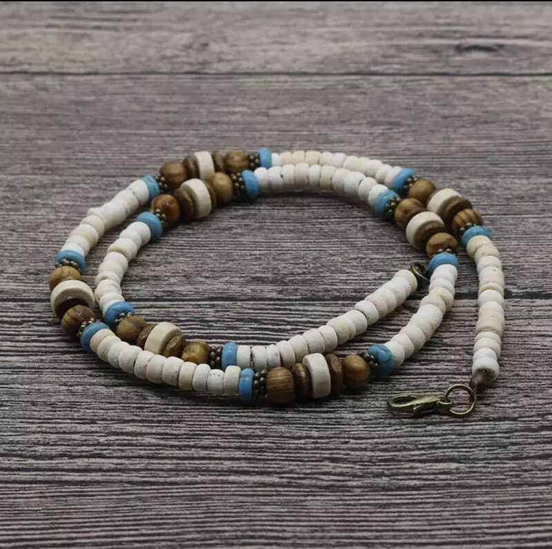 Simple Beaded Stainless Steel Surfer Necklace | Gthic.com