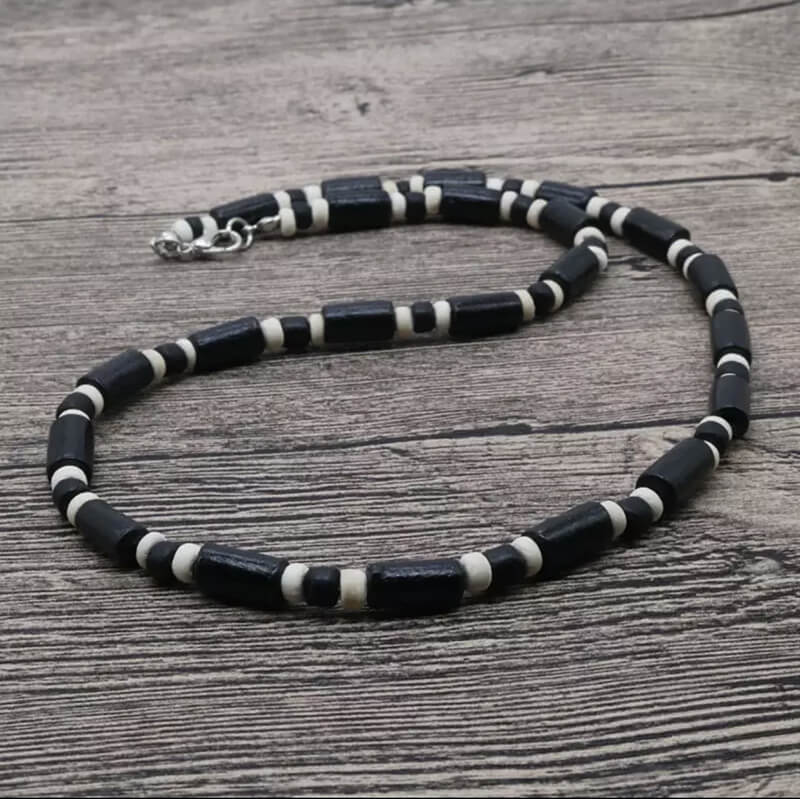 Simple Beaded Stainless Steel Surfer Necklace | Gthic.com