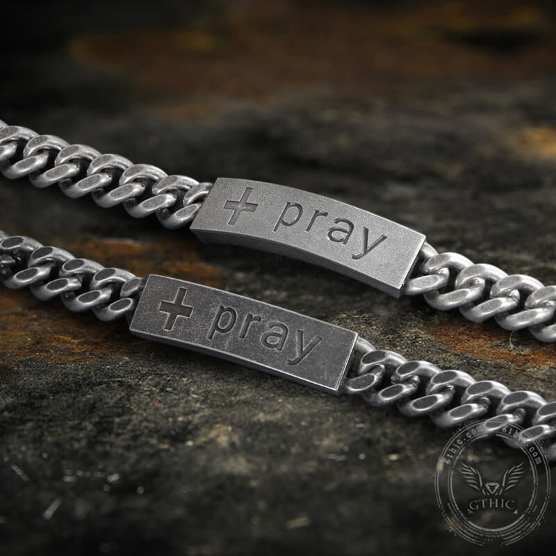 Simple Cross Prayer Men's Bracelet