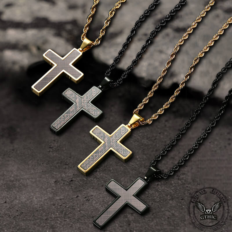 Simple Cross Stainless Steel Christian Pendant | Gthic.com