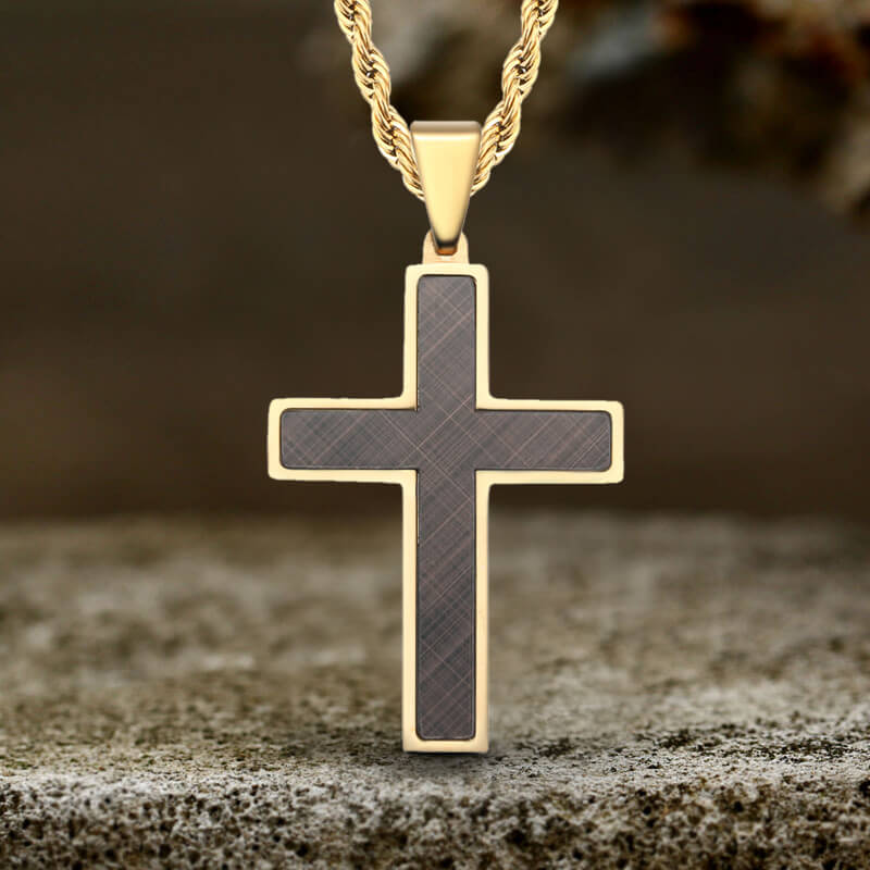 Simple Cross Stainless Steel Christian Pendant | Gthic.com
