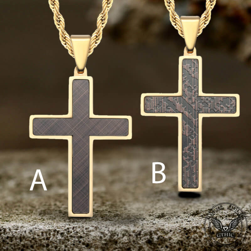 Simple Cross Stainless Steel Christian Pendant | Gthic.com