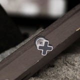 Simple Cross Stainless Steel Earring | Gthic.com