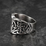 Wikinger-Ring aus Sterlingsilber mit einfachem Knoten