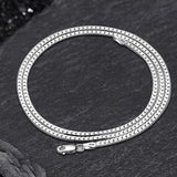 Simple Sterling Silver Snake Bone Chain Necklace | Gthic.com