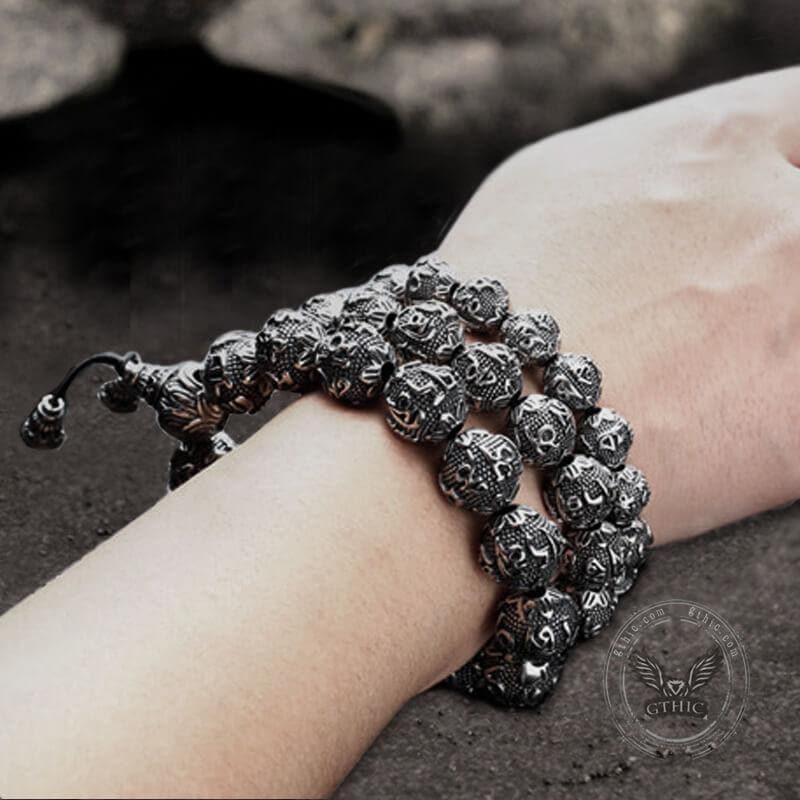 Six-character Mantra Stainless Steel Bracelet