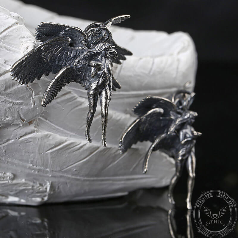 Six Wings Angel Sterling Silver Religion Pendant | Gthic.com