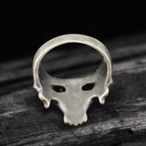Skeleton Hand Head Sterling Silver Skull Ring | Gthic.com