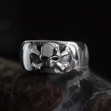 Skull and Crossbones Stainless Steel Ring 01 | Gthic.com