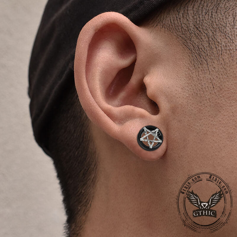 Skull And Star Wood Alloy Ear Gauges | Gthic.com