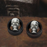 Skull And Star Wood Alloy Ear Gauges | Gthic.com