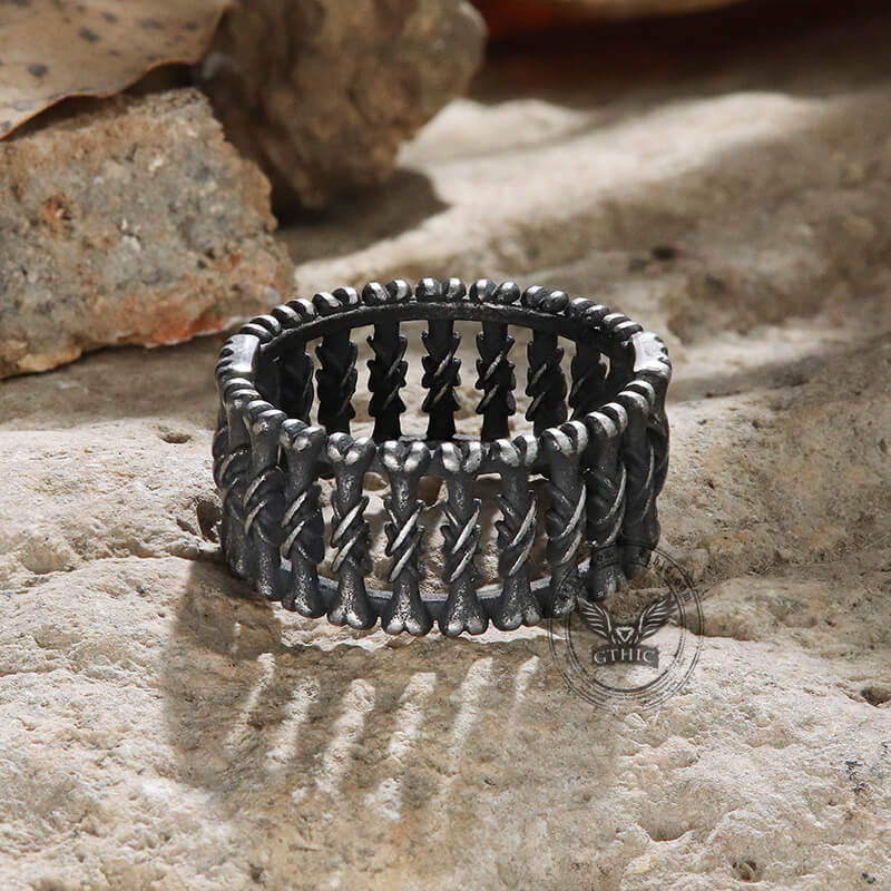 Skull Bone Stainless Steel Band Ring