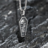 Skull Coffin Stainless Steel Pendant04 | Gthic.com