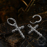 Skull Cross Stainless Steel Earring 02 | Gthic.com
