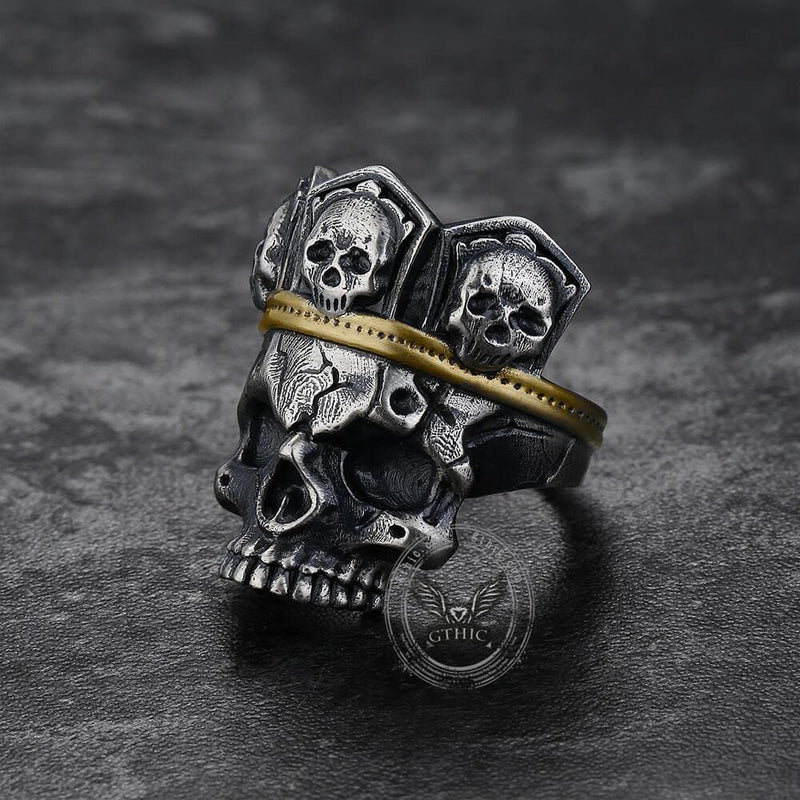 Gothic Skull Crown Rings Men Punk Hip Hop 316L Stainless Steel Skull Ring  Halloween Fashion Jewelry Gift Size 7-13 Free Shipping - AliExpress