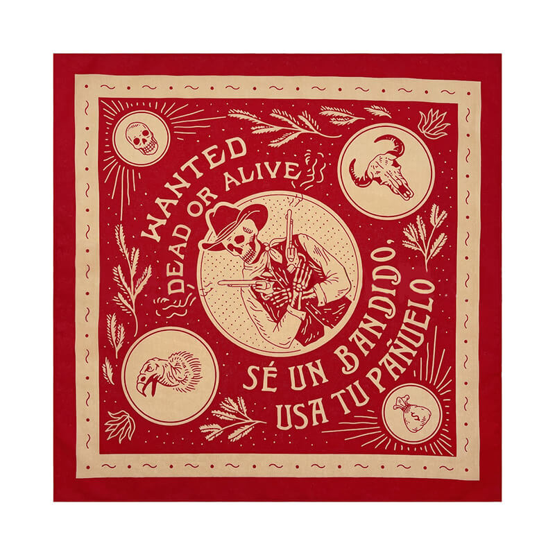 Skull Head Cotton Square Scarf | Gthic.com