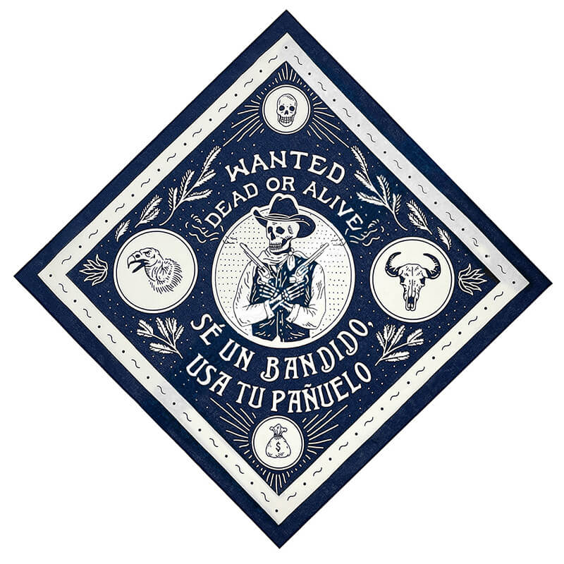 Skull Head Cotton Square Scarf | Gthic.com