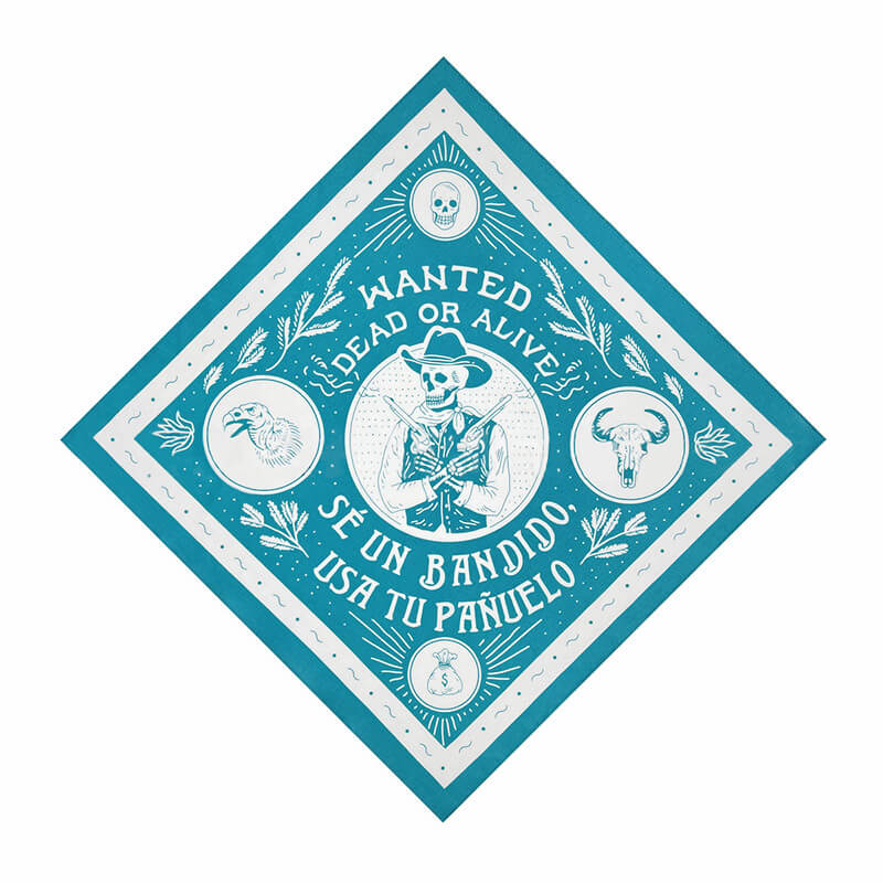 Skull Head Cotton Square Scarf | Gthic.com