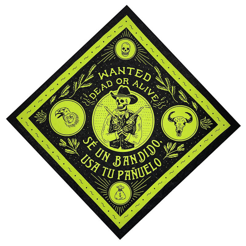 Skull Head Cotton Square Scarf | Gthic.com