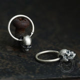Skull Head Sterling Silver Earring