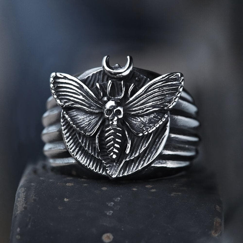 Skull Butterfly Fake Septum Ring - Metal Lotus