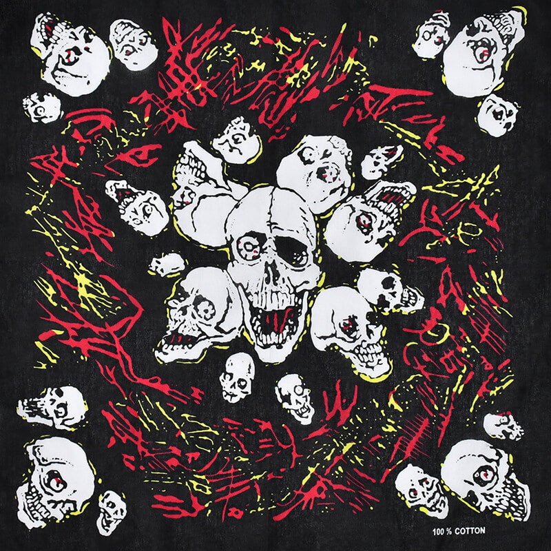 Skull Party Cotton Square Scarf | Gthic.com